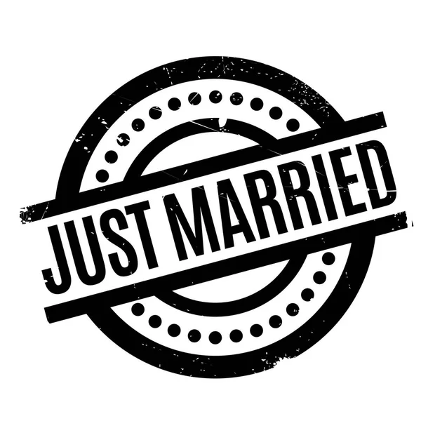 Just Married rubber stamp — 스톡 벡터