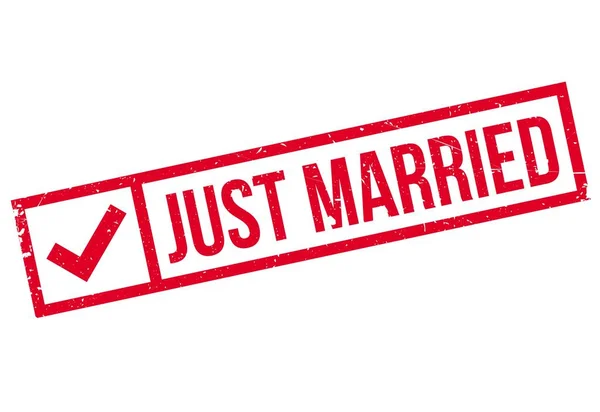 Just Married rubber stamp — 스톡 벡터