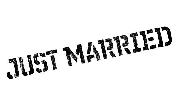 Just Married rubber stamp — 스톡 벡터