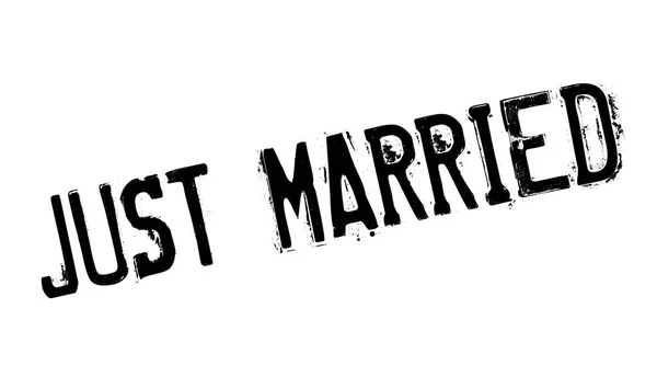 Just Married rubber stamp — ストックベクタ