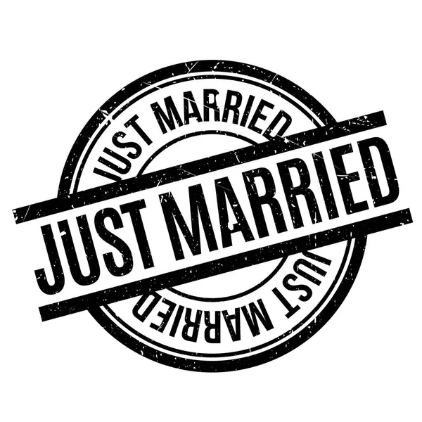 Just Married rubber stamp — 스톡 벡터