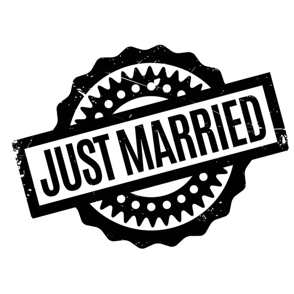 Just Married rubber stamp — 스톡 벡터
