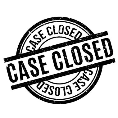 Case Closed rubber stamp clipart