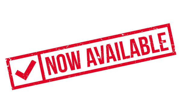 Now Available rubber stamp