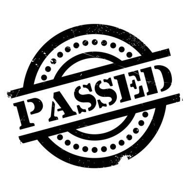 Passed rubber stamp clipart