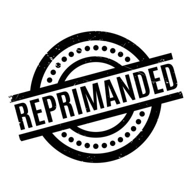Reprimanded rubber stamp clipart