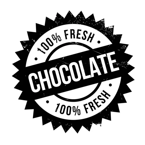 Tampon chocolat caoutchouc grunge — Image vectorielle