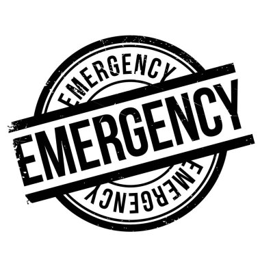 Acil durum damgası kauçuk grunge