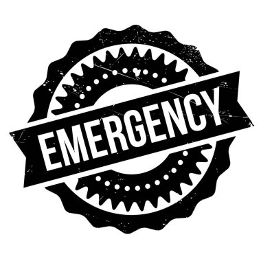 Acil durum damgası kauçuk grunge