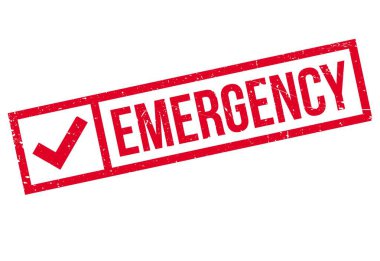 Acil durum damgası kauçuk grunge