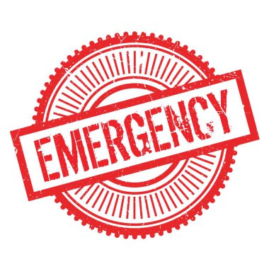 Acil durum damgası kauçuk grunge