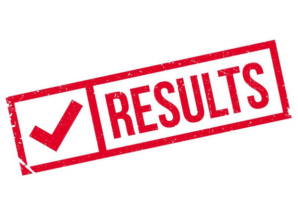 Results stamp rubber grunge