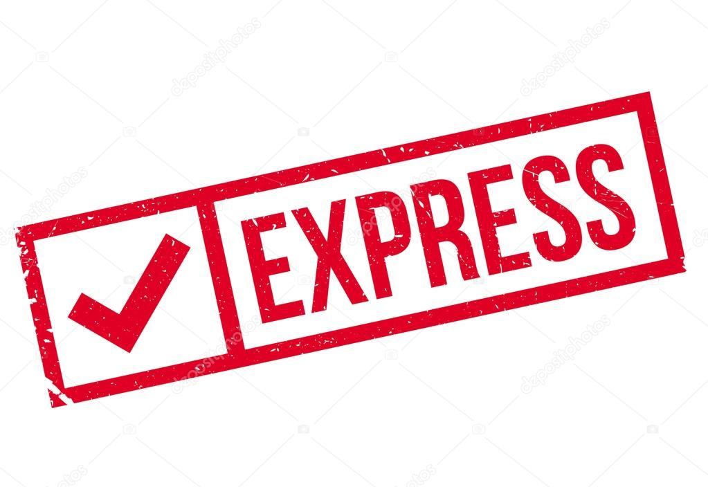 Express stamp rubber grunge