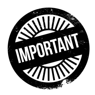 Önemli damgası kauçuk grunge