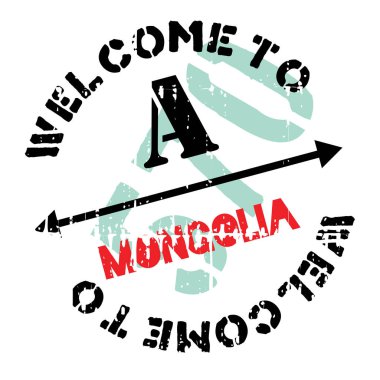 Moğolistan damga kauçuk grunge