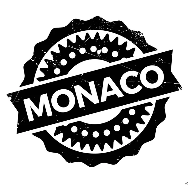 摩纳哥邮票橡胶 grunge — 图库矢量图片