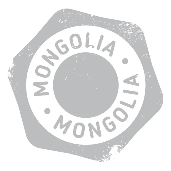 Grunge de goma de sello de Mongolia — Vector de stock