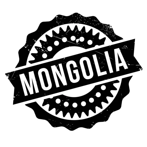 Mongólia bélyegző gumi grunge — Stock Vector
