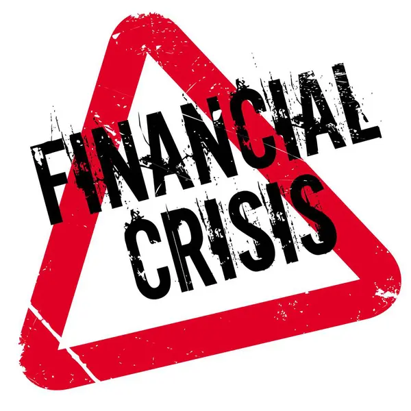 金融危機のゴム印 — ストックベクタ