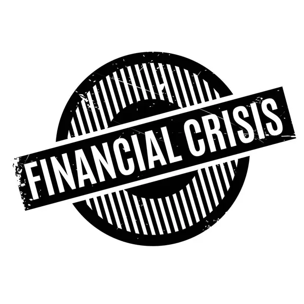 Sello de goma Crisis financiera — Vector de stock