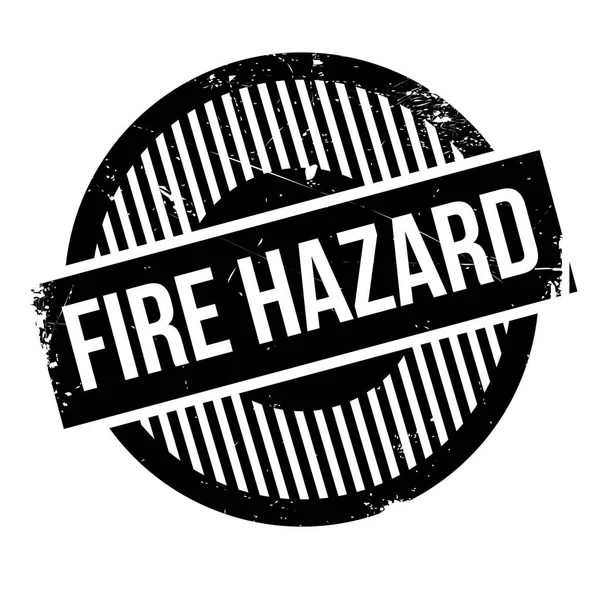 Perangko karet Fire Hazard - Stok Vektor