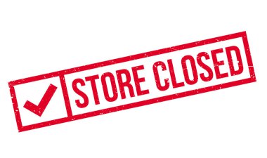 Lastik damgası mağaza kapalı