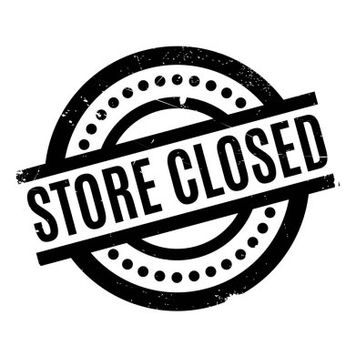 Lastik damgası mağaza kapalı