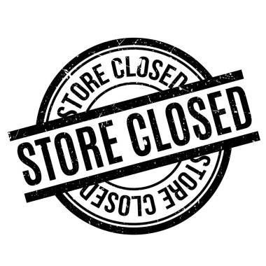 Lastik damgası mağaza kapalı