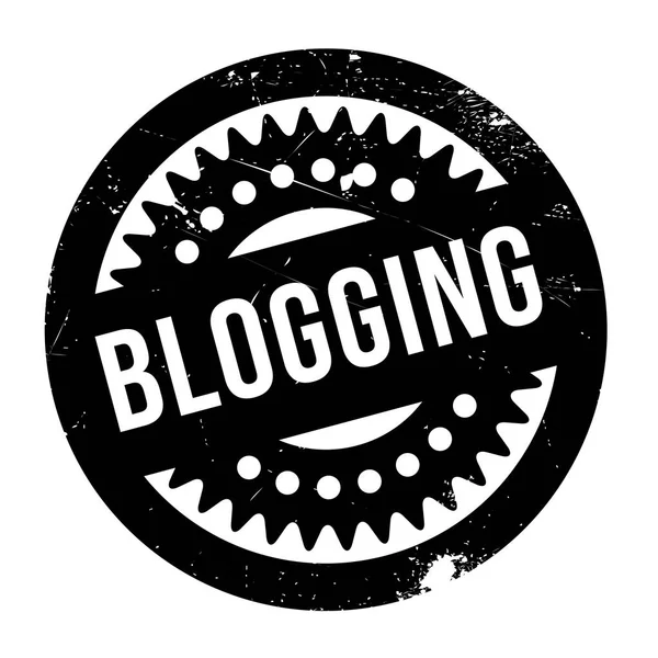 Blogging gumibélyegző — Stock Vector
