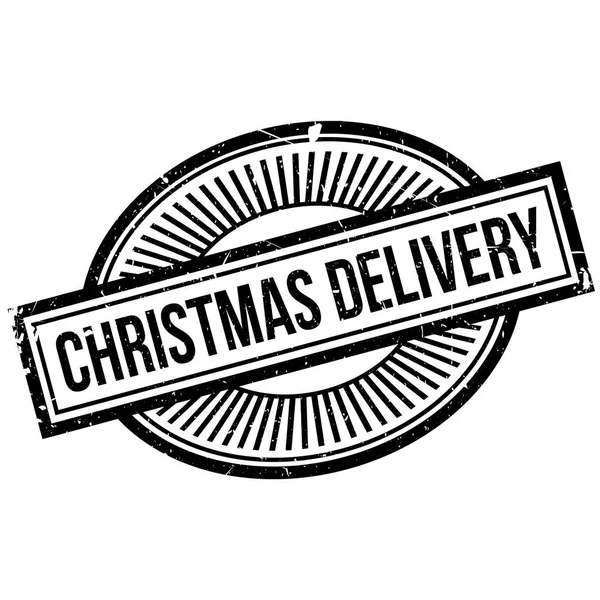 Natal entrega selo de borracha — Vetor de Stock