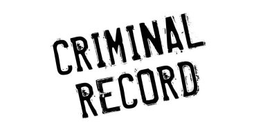 Criminal Record rubber stamp clipart
