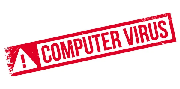 Timbre en caoutchouc virus informatique — Image vectorielle