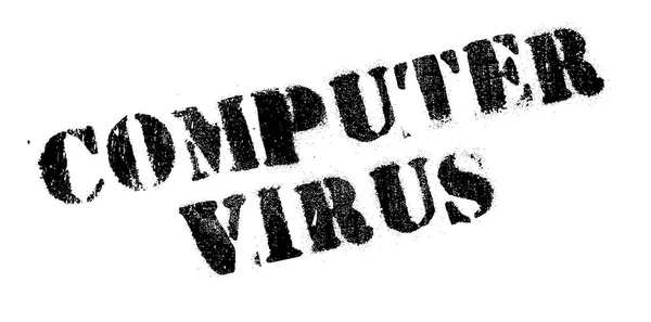 Timbre en caoutchouc virus informatique — Image vectorielle