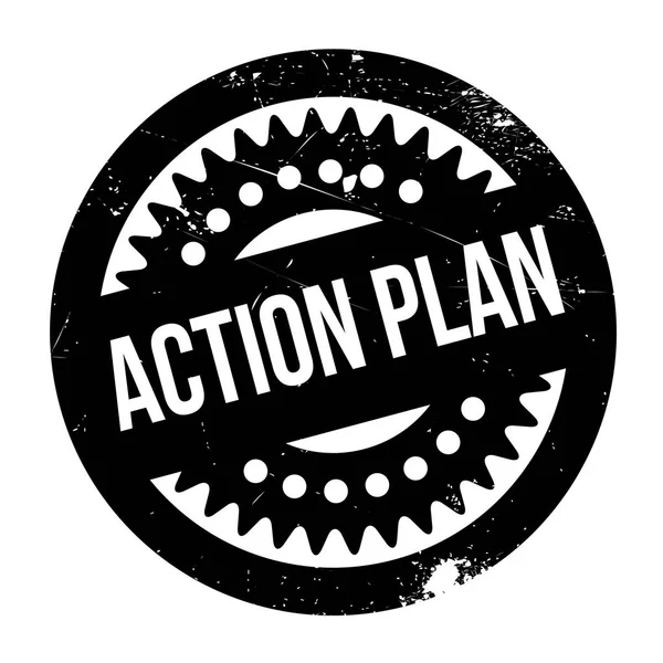 Plan d'action tampon caoutchouc — Image vectorielle