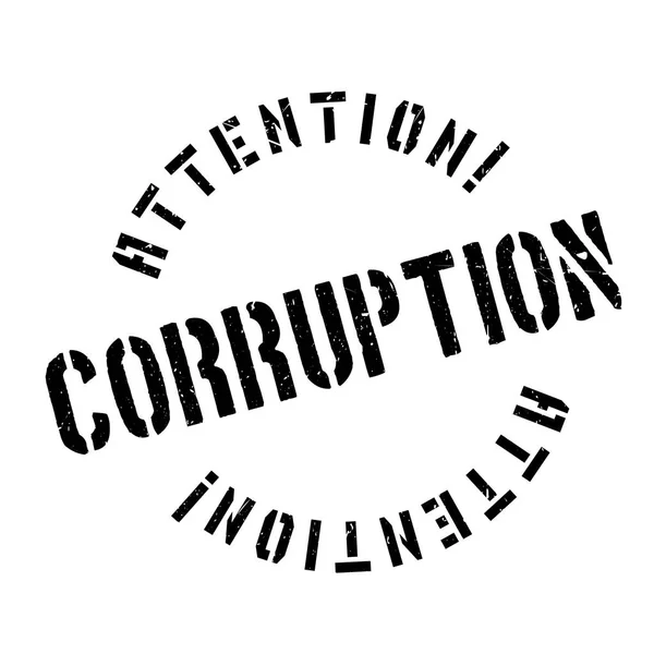 Selo de borracha corrupção — Vetor de Stock