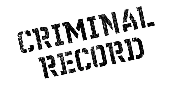 Criminal Record rubber stamp — Stock Vector
