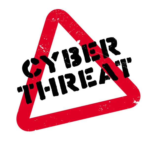 Cyber απειλή καουτσούκ σφραγίδα — Διανυσματικό Αρχείο