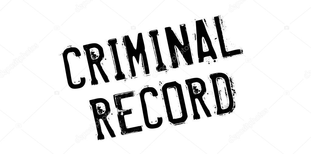 Criminal Record rubber stamp