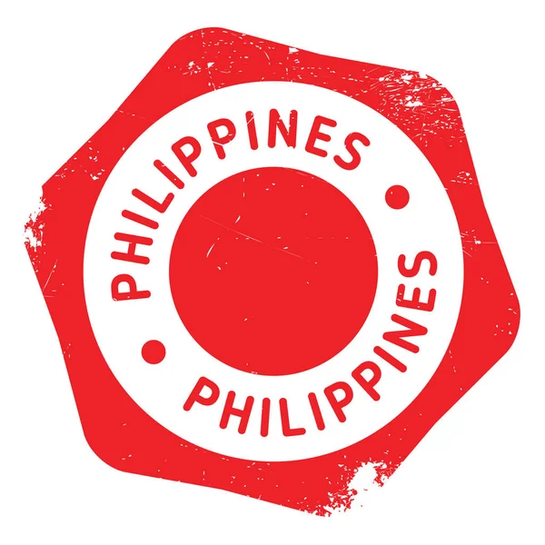 菲律宾邮票橡胶 grunge — 图库矢量图片