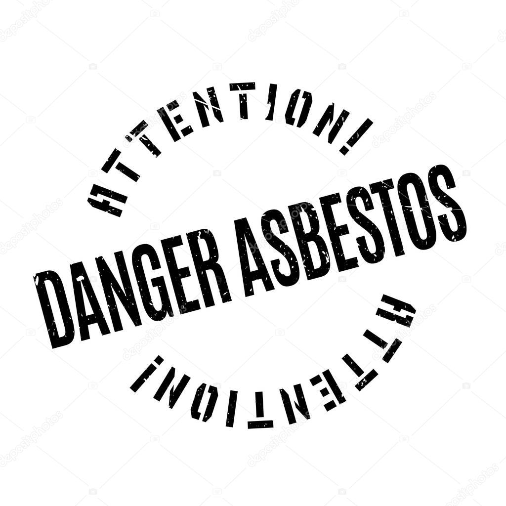 Danger Asbestos rubber stamp
