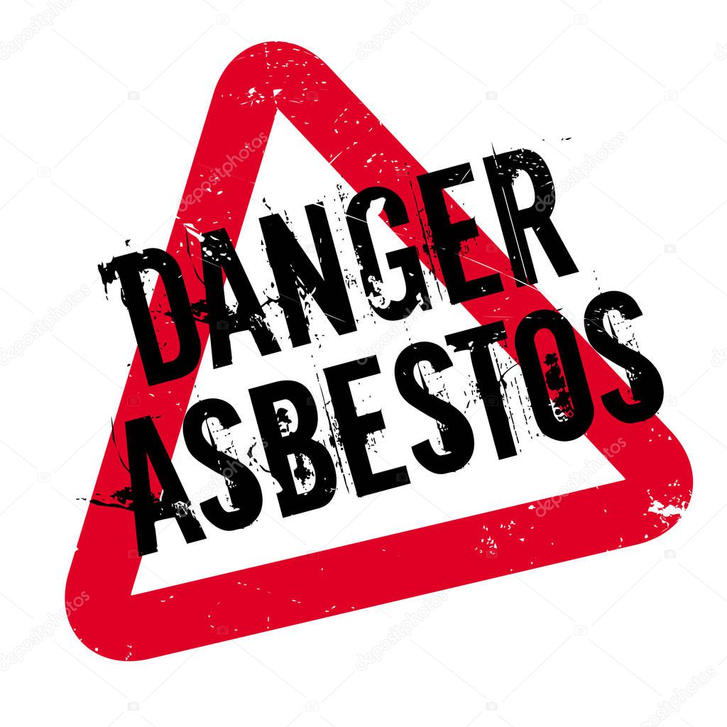 Danger Asbestos rubber stamp
