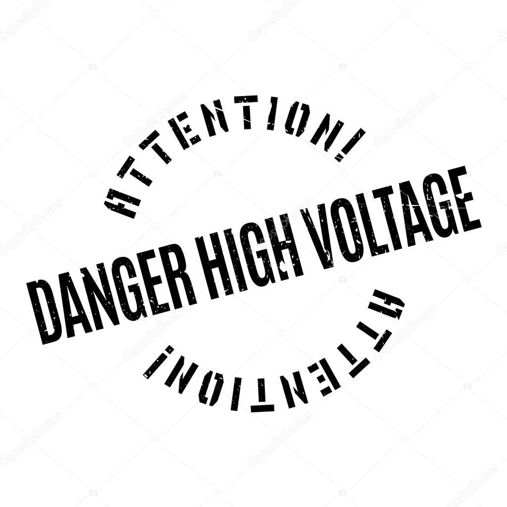 Danger High Voltage rubber stamp