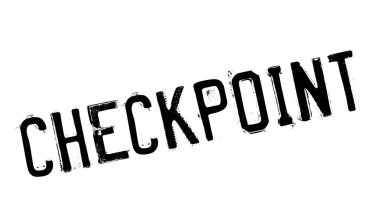 Checkpoint rubber stamp clipart