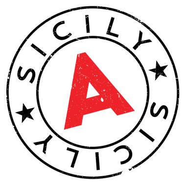 Sicilya damga kauçuk grunge