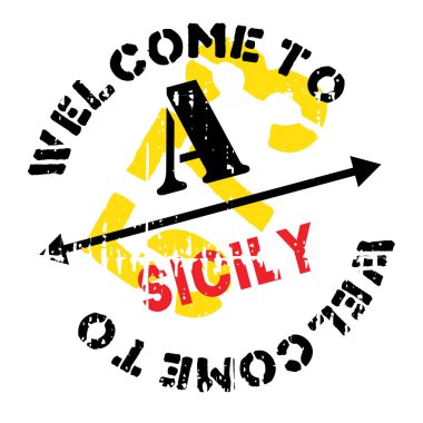 Sicilya damga kauçuk grunge