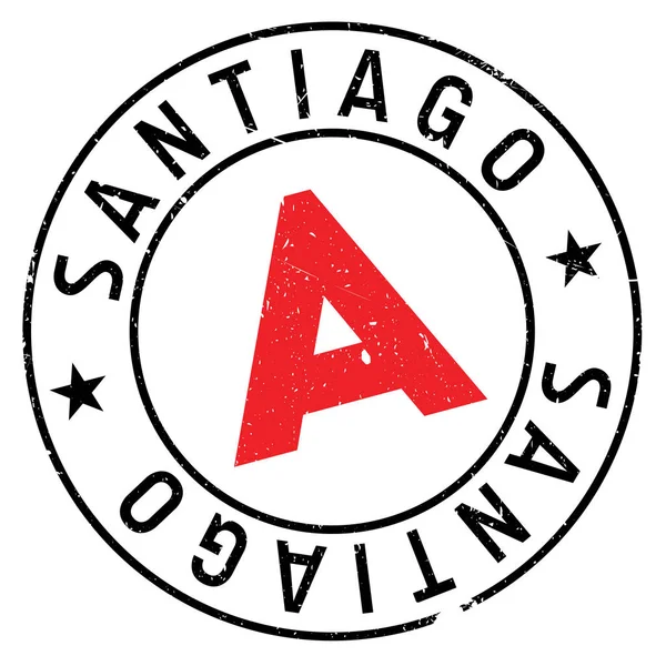 Santiago francobollo grunge gomma — Vettoriale Stock