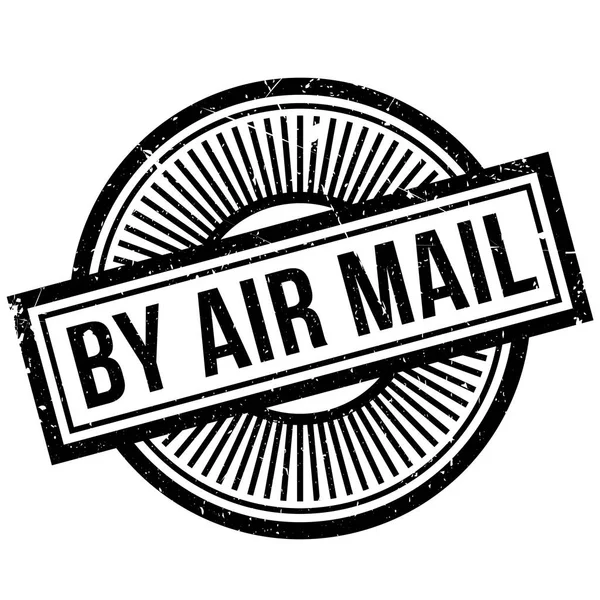 Por correo aéreo sello ruuber — Vector de stock