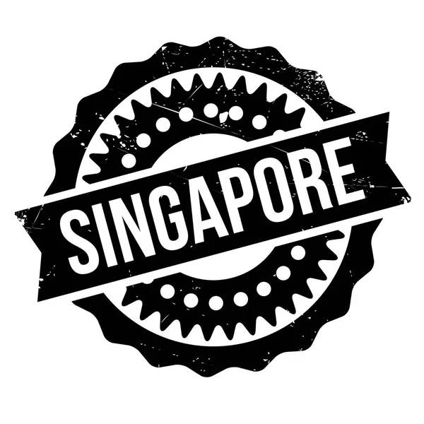 Singapura selo grunge de borracha — Vetor de Stock