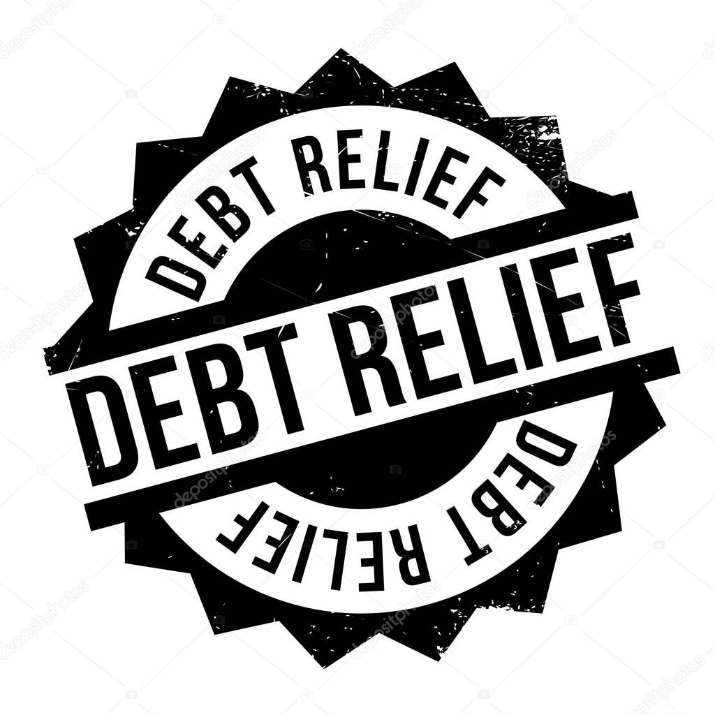 Debt Relief rubber stamp