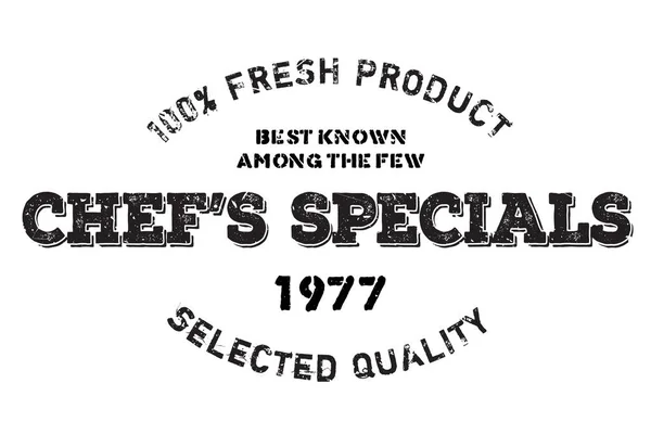 Chef specials stamp — Stock Vector